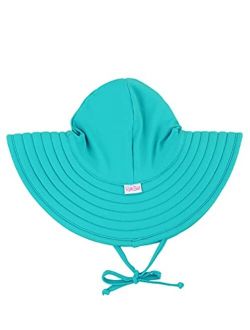 RuffleButts® Baby/Toddler Girls UPF 50  Sun Protective Wide Brim Swimwear Sun Hat