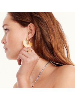 Made-in-Italy marbled acetate fan earrings