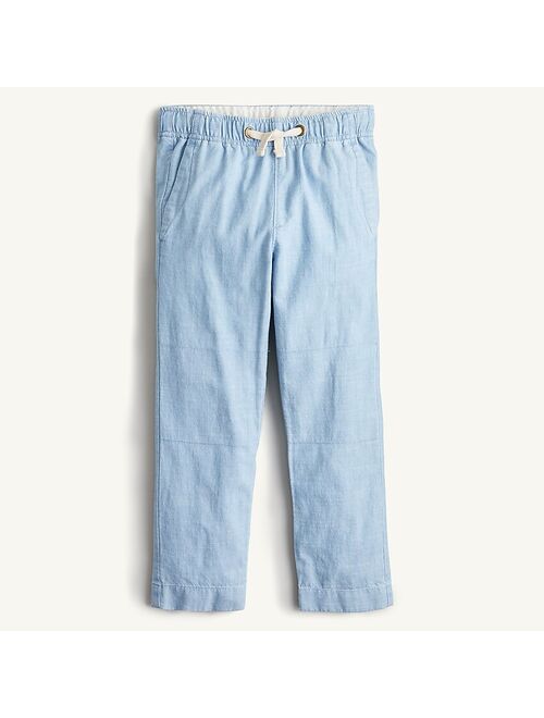 J.Crew Boys Chambray Pull On Pant With Reinforced Knees