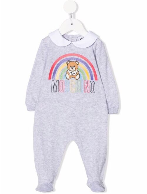Moschino Kids Teddy Bear-print cotton pajamas