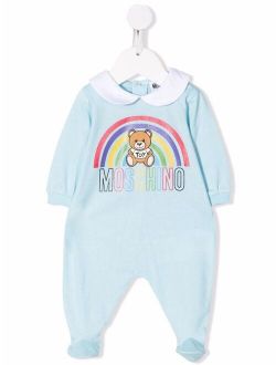 Kids Teddy Bear-print cotton pajamas