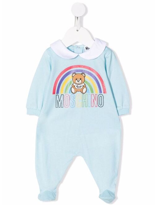 Moschino Kids Teddy Bear-print cotton pajamas