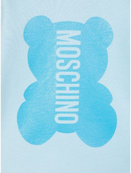 Moschino Kids teddy-logo print babygrow