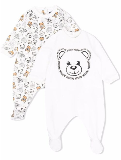 Moschino Kids teddy bear-print cotton pajamas