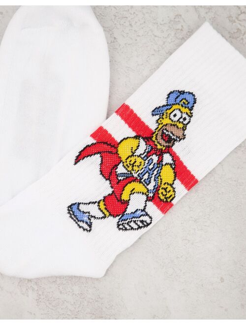 ASOS DESIGN sport socks with Homer varsity design