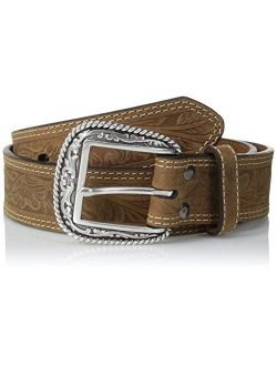 Men's Floral Embose Western Buckle