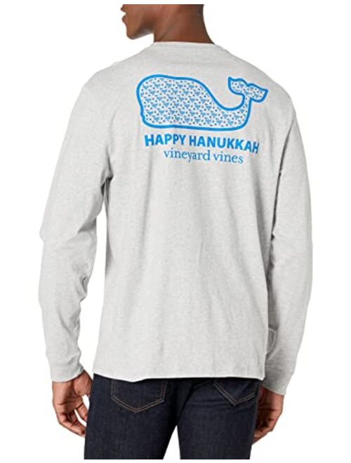 vineyard vines Men's Hanukkah Icon Whale Fill Pocket T-Shirt