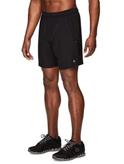 Active Men's 9-Inch Inseam Stretch Woven Athletic Basketball Gym Shorts with Pockets