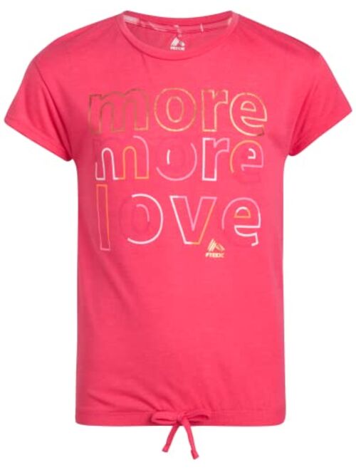 RBX Girls’ Active Leggings Set - 2 Piece T-Shirt and Capri Leggings (Size: 4-12)