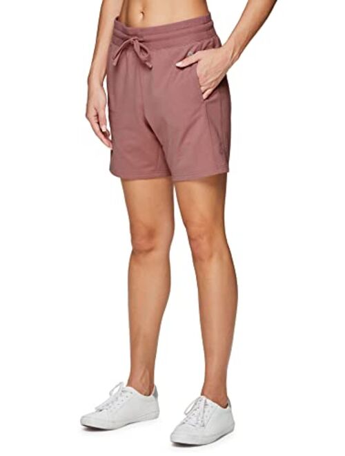 RBX Active Women's Lightweight Breathable Relaxed French Terry Athletic Walking Lounge Shorts