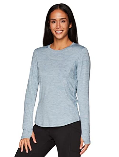 RBX Active Women's Long Sleeve Super Soft Space Dye Workout Running Tee Shirt
