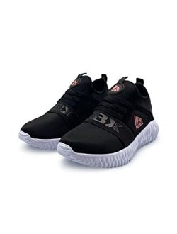 Active Women's Training Shoe Slip On Lace Up Breathable Knit Running Sneaker