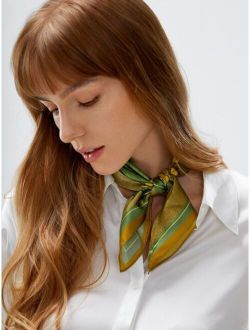 X Hannah Broger Inspired 12mm 100% Silk Floral Print Bandana