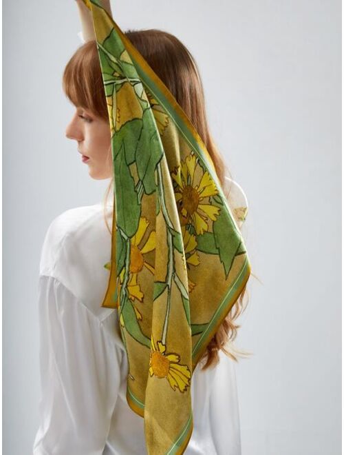 MOTF X Hannah Broger Inspired 12mm 100% Silk Floral Print Bandana
