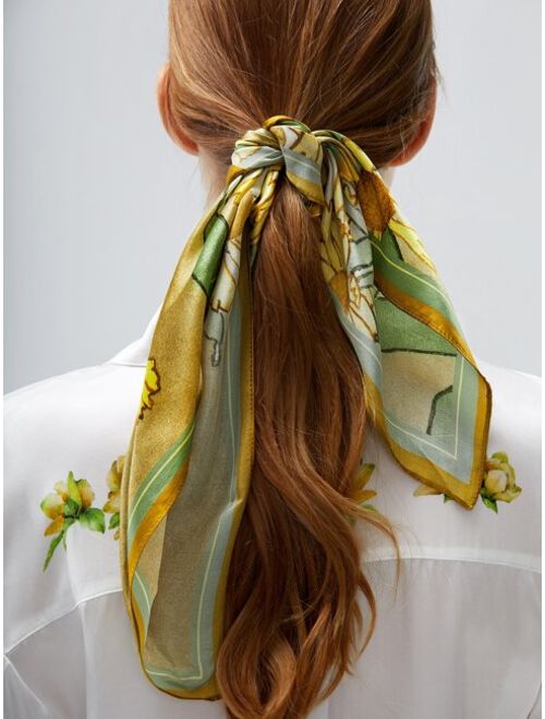 MOTF X Hannah Broger Inspired 12mm 100% Silk Floral Print Bandana