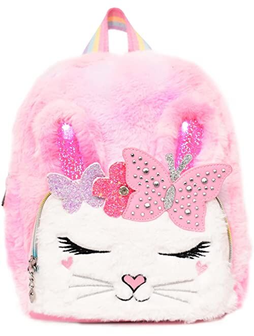 Miss Gwen’s OMG Accessories Kiki Rhinestone Butterfly Embellished Plush Mini Backpack