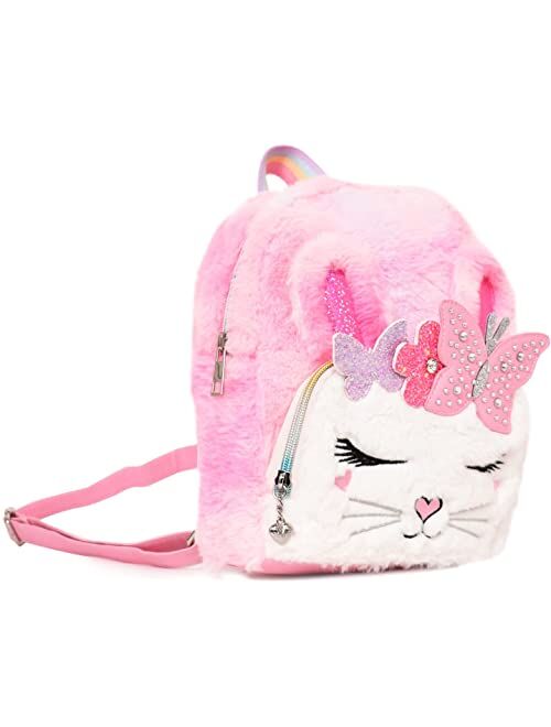 Miss Gwen’s OMG Accessories Kiki Rhinestone Butterfly Embellished Plush Mini Backpack