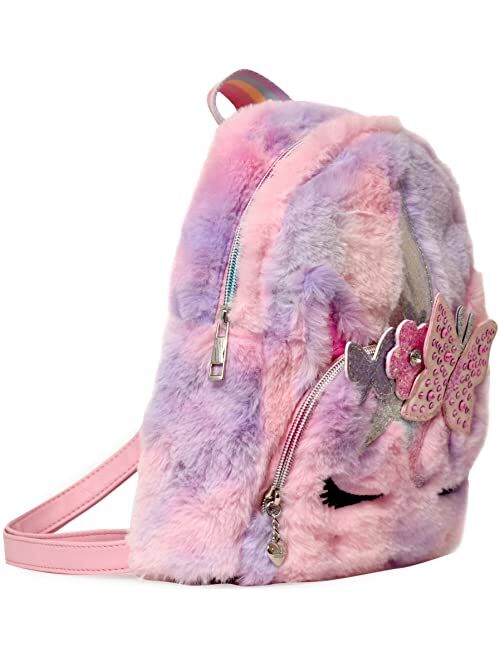Miss Gwen’s OMG Accessories Tie-Dye Faux Fur Mini Backpack