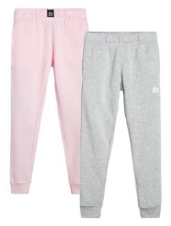 Girls' Sweatpants - 2 Pack Active Fleece Joggers (Size: 4-16)