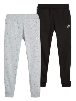 Girls' Sweatpants - 2 Pack Active Fleece Joggers (Size: 4-16)