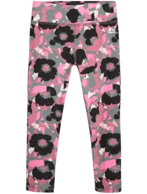RBX Girls' Active Leggings - 2 Pack Performance Stretch Cotton Gym Pants (Size: 4-16)