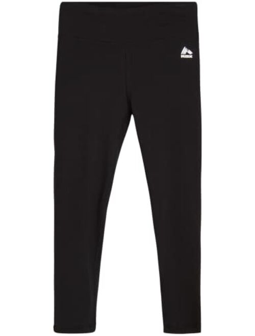 RBX Girls' Active Leggings - 2 Pack Performance Stretch Cotton Gym Pants (Size: 4-16)