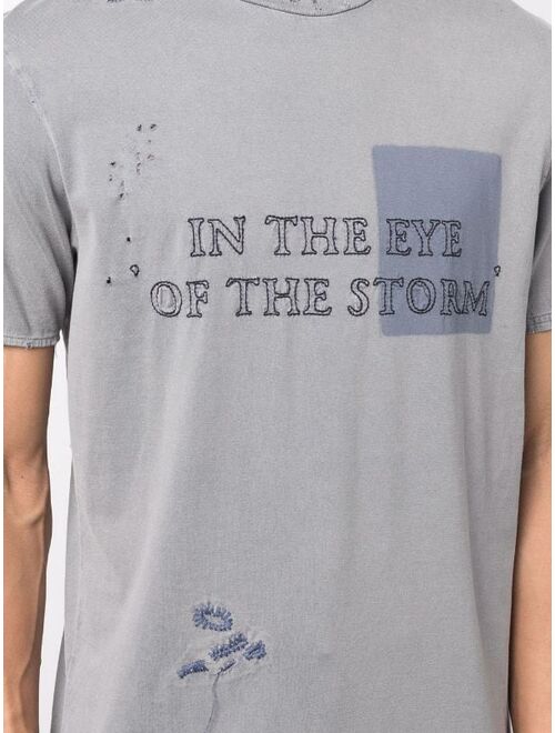 Acne Studios embroidered slogan T-shirt