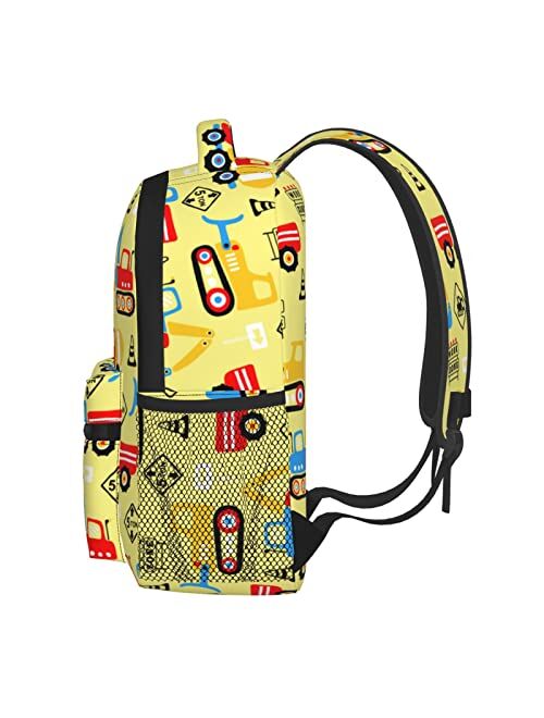 Ysbkn Toddler Kids Backpack Work Vehicle For Preschool Picture Cute Backpacks Gift for Boy Girl Kindergarten School Bag