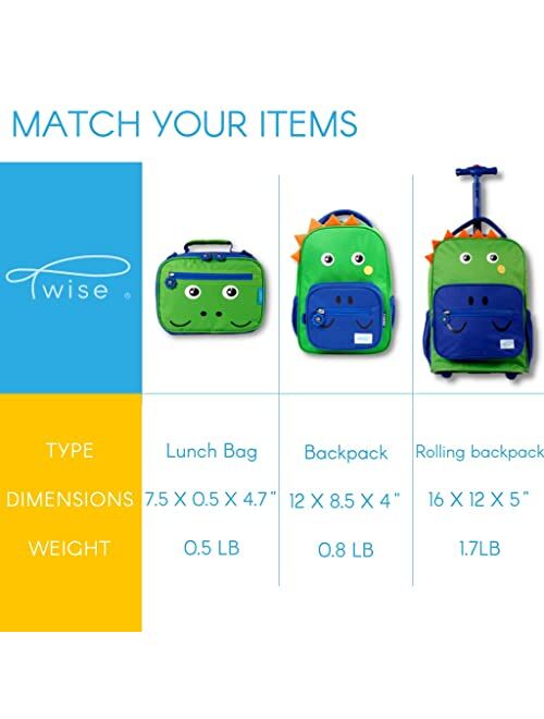 TWISE SIDE-KICK PRESCHOOL BACKPACK FOR KIDS AND TODDLERS (DINO)