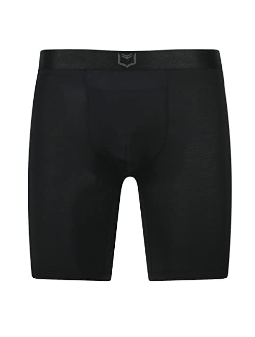 Sheath Underwear SHEATH V Men's Single Pouch 8" Sports Performance Boxer Brief w/ Horizontal Fly