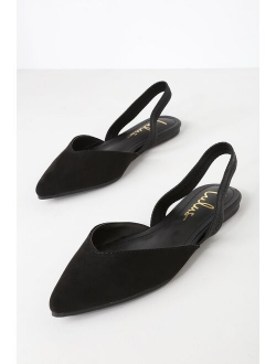 Mae White and Nude Pointed-Toe Slingback Flats