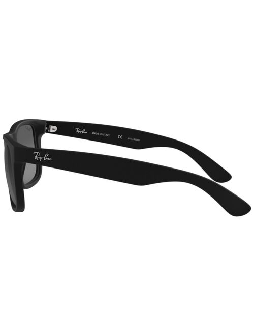 Ray-Ban Unisex Polarized Low Bridge Fit Sunglasses, RB4165F JUSTIN CLASSIC 55