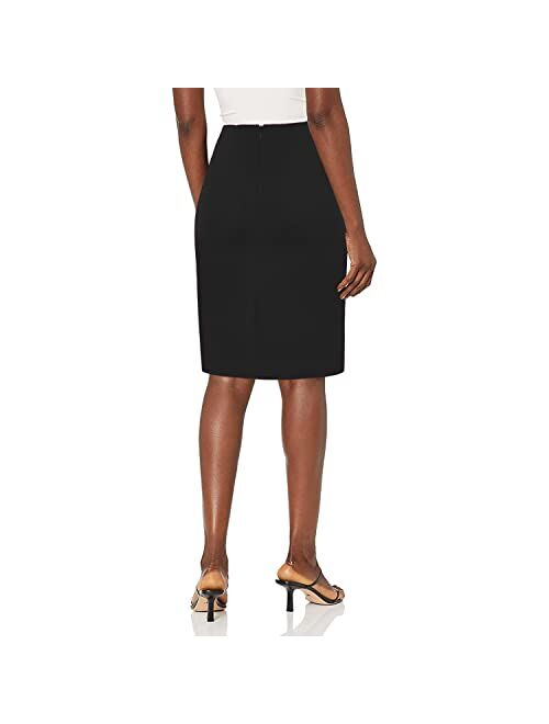 Kate Kasin Women Irregular Hem Pencil Skirt Knee Length Business Casual Skirts