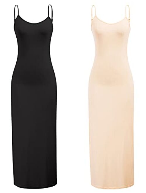 Buy Kate Kasin Women Adjustable Spaghetti Underwear Cami Full Slip Maxi