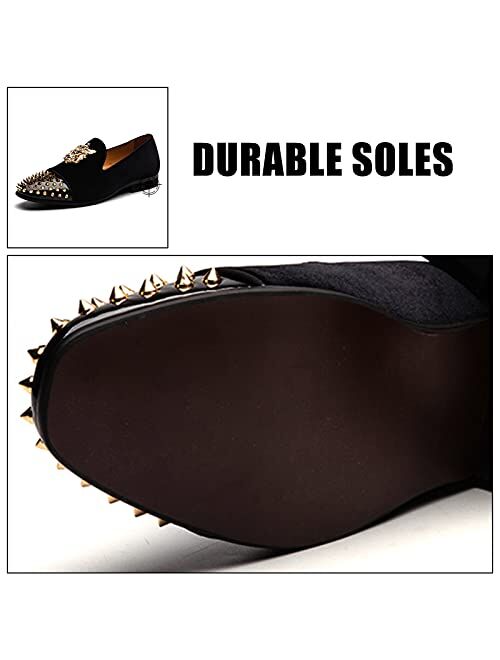 JITAI Men Loafers Men's Velvet Loafers Shoes and Wedding Shoes for Men Party Shoes