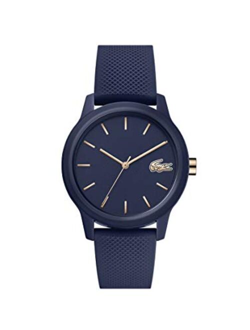 Lacoste TR90 Quartz Watch with Rubber Strap, Blue, 17.2 (Model: 2001067)
