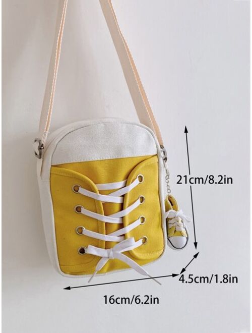 Shein Men Lace-up Front Design Novelty Bag