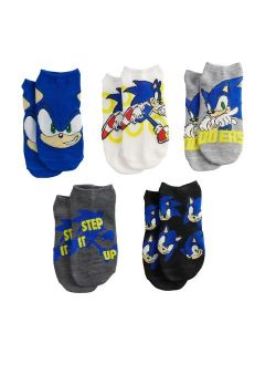 Boys 4-20 Sega's Sonic 5-Pack No-Show Socks