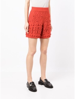 Shrimps Anthia Cable-Knit Elasticated Waistband Shorts
