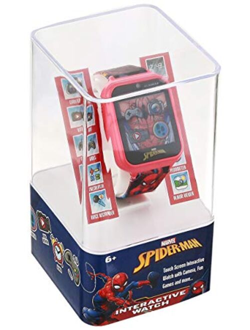 Accutime Spiderman Kids Smart Watch for Girls & Boys with Selfie Camera - Interactive Smartwatch Featuring Games, Voice Recorder, Calculator, Pedometer, Alarm, Stopwatch,