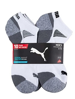 Men's No Show Socks - 10 Pairs