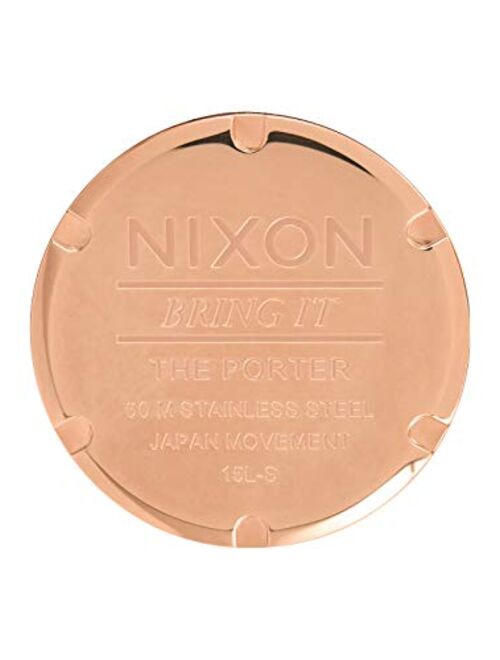 Nixon Men's Porter Watch, 40mm, Rose Gold/Black, One Size