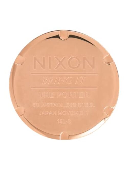 Nixon Men's Porter Watch, 40mm, Rose Gold/Black, One Size