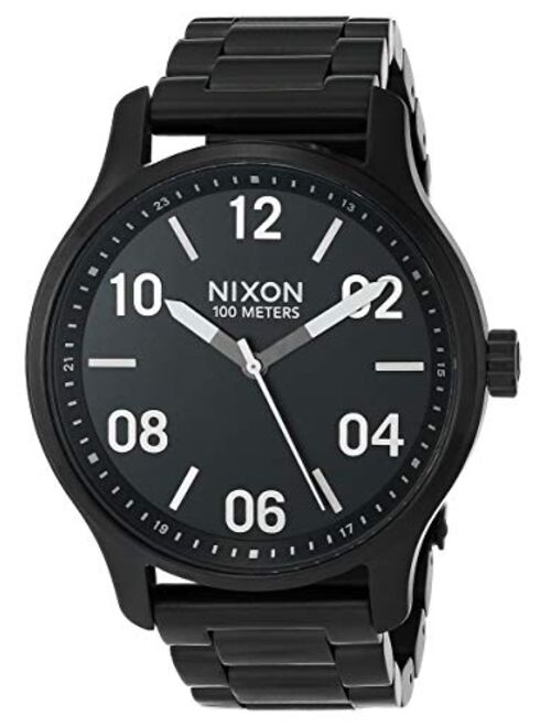 NIXON Patrol A1242-100m Water Resistant Men's Analog Classic Watch (42mm Watch Face, 21mm-19mm Stainless Steel Band)