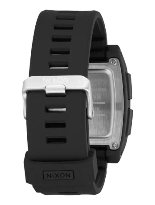 NIXON Base Tide Pro A1307-100M Water Resistant Men's Digital Surf Watch (42mm Watch Face, 24mm Pu/Rubber/Silicone Band) - Made with #Tide Recycled Ocean Plastics