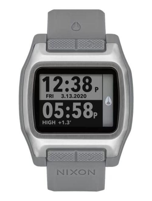 NIXON High Tide A1308-100m Water Resistant Men's Digital Surf Watch (44 mm Watch Face, 23 mm Pu/Rubber/Silicone Band) - Made with Recycled Ocean Plastics