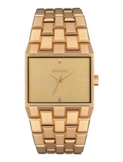 Ticket A1262 - All Gold - 50m Water Resistant Men's Analog Fashion Watch (34mm Watch Face, 30mm-23mm Stainless Steel Band)