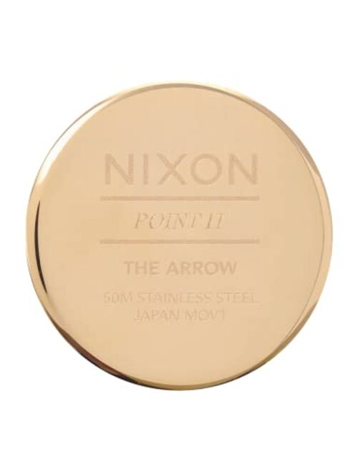 NIXON Arrow Leather A1091 - Gold/Cream/Black - 50m Water Resistant Women's Analog Classic Watch (38mm Watch Face, 17.5mm Leather Band)