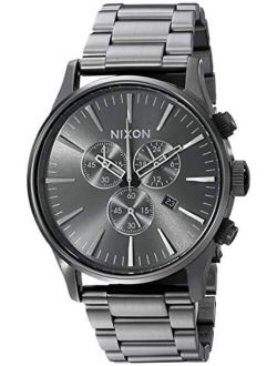 Sentry Chrono A386 - 100m Water Resistant Men's Analog Classic Watch (42mm Watch Face, 23mm-20mm Stainless Steel Band)