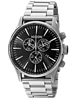 Sentry Chrono A386 - 100m Water Resistant Men's Analog Classic Watch (42mm Watch Face, 23mm-20mm Stainless Steel Band)